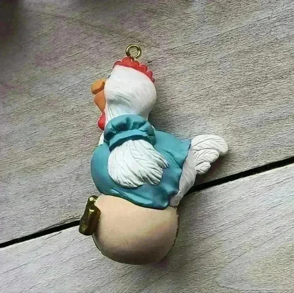 Mom & Dad To Be Hallmark Keepsake Ornament Set Hen Chicken Parents 1992 - Picture 4 of 7